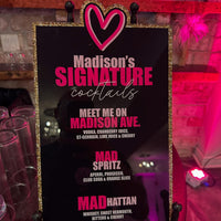 Custom Signature drink signage