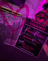 Custom Signature drink signage