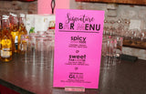Custom Signature drink signage