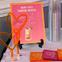 Custom Signature drink signage