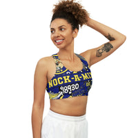 Camp Collage Seamless Sports Bra (AOP)