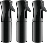 BeautifyBeauties Continuous Spray Bottle - Hair Spray Bottles Mist, Plant Mister Spray Bottle - Fine Mist Spray Bottles, Spray Bottle for Hair - Black, 5 Ounce (3 Pack)