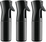 BeautifyBeauties Continuous Spray Bottle - Hair Spray Bottles Mist, Plant Mister Spray Bottle - Fine Mist Spray Bottles, Spray Bottle for Hair - Black, 5 Ounce (3 Pack)