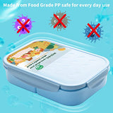 MISS BIG Bento Box, Lunch Box Kids,Ideal Leak Proof Lunch Box Containers, Mom’s Choice Kids Lunch Box, No BPAs and No Chemical Dyes Bento Box for Kids,Microwave and Dishwasher Safe Lunch Box (Blue M)