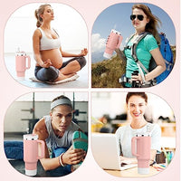 8PCS Water Bottle Pouch for Stanley Cup Fanny Pack Accessories Spill Leak Proof Stopper Set for Stanley 2.0 40oz/30oz,Gym Accessories for Women Tumbler Accessories Running Water Bottle Handheld Caddy