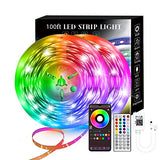 100FT Smart LED Strip Lights (2 Rolls of 50ft), RGB Strip Lights Sync to Music with 40 Key Remote Controller LED Lights for Bedroom,Christmas Lights decration (Multi-Colored, 100FT)