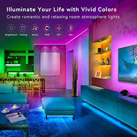 100FT Smart LED Strip Lights (2 Rolls of 50ft), RGB Strip Lights Sync to Music with 40 Key Remote Controller LED Lights for Bedroom,Christmas Lights decration (Multi-Colored, 100FT)