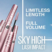 Maybelline Lash Sensational Sky High Washable Mascara Makeup, Volumizing, Lengthening, Defining, Curling, Multiplying, Buildable Formula, Blackest Black, 1 Count