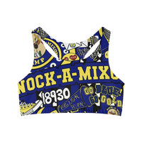 Camp Collage Seamless Sports Bra (AOP)