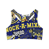 Camp Collage Seamless Sports Bra (AOP)