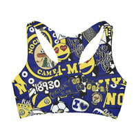 Camp Collage Girls' Double Lined Seamless Sports Bra