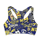 Camp Collage Girls' Double Lined Seamless Sports Bra