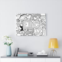 CUSTOM DESIGN: Color-Your-Own Name Canvas