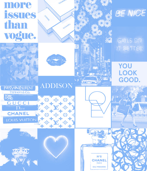 Louis blue collage  Color collage, Collage, Color