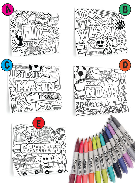 Color-Your-Own Name DECAL