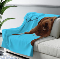 Kashmere lined Dog Picture Blanket