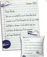 Dear Camper...Custom Blanket (add on pillow option)