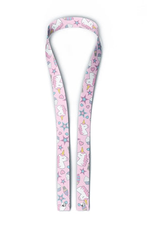 Top Trenz Unicorn Tie Dye Mask Lanyard- Kid & Tween