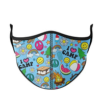Top Trenz I Heart CAMP Face Mask - One Size Fits Most