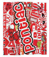Camp Sticker Collage Cozy Blanket