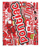 Camp Sticker Collage Cozy Blanket