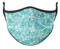 Top Trenz Paisley Plaid Print Mask - One Size Fits Most
