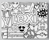 CUSTOM DESIGN: Color-Your-Own Name Canvas