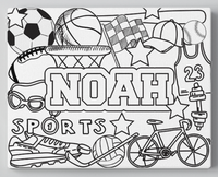 CUSTOM DESIGN: Color-Your-Own Name Canvas
