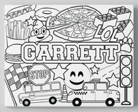 CUSTOM DESIGN: Color-Your-Own Name Canvas
