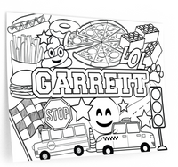 Custom Design:  Color-Your-Own Name DECAL