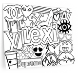Custom Design:  Color-Your-Own Name DECAL