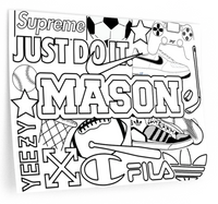 Custom Design:  Color-Your-Own Name DECAL