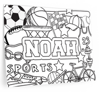Custom Design:  Color-Your-Own Name DECAL