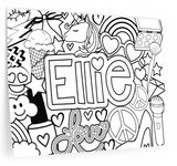 Custom Design:  Color-Your-Own Name DECAL