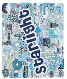 Camp Sticker Collage Cozy Blanket