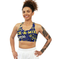Camp Collage Seamless Sports Bra (AOP)