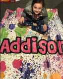 Splatter Paint Personalized Throw Blanket