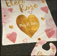 Baby Blanket and Bib Gift Set