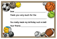 Sports Fill-In Thank You Cards