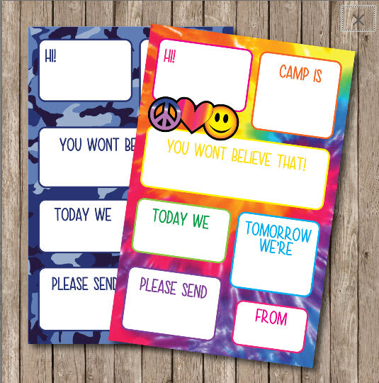 CAMP Stationery! Fill In