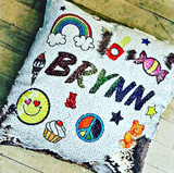 Flip - Sequin Throw Pillow Personalized!