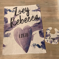 Baby Blanket and Bib Gift Set