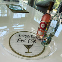 Lucite Large Circular or Oval Tray
