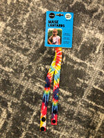 Top Trenz Bright Tie Dye Mask Lanyard- Kid & Tween