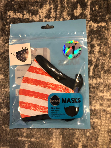 Top Trenz American Flag Mask - One Size Fits Most