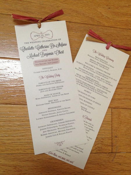 Wedding Program