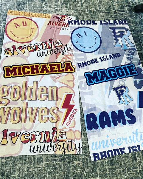 Custom College Beach Towels