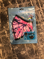 Top Trenz Pink/Purple Tie Dye Mask - One Size Fits Most