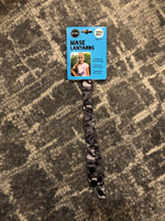 Top Trenz Gray Camo Mask Lanyard- Kid & Tween