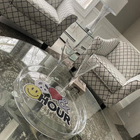 Lucite Large Circular or Oval Tray